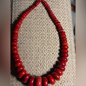 Vibrant Red Coral Beads for Necklace
